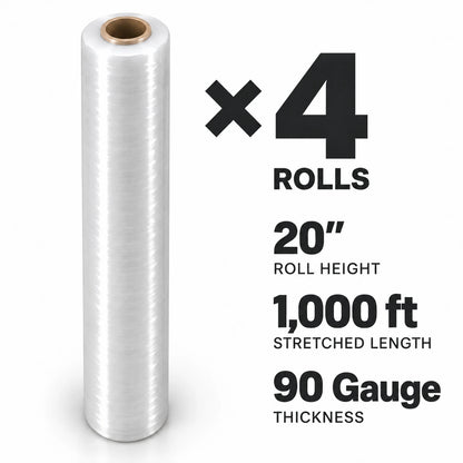 Stretch wrap film 90G | width 20 inch 2.5 kg 1000ft