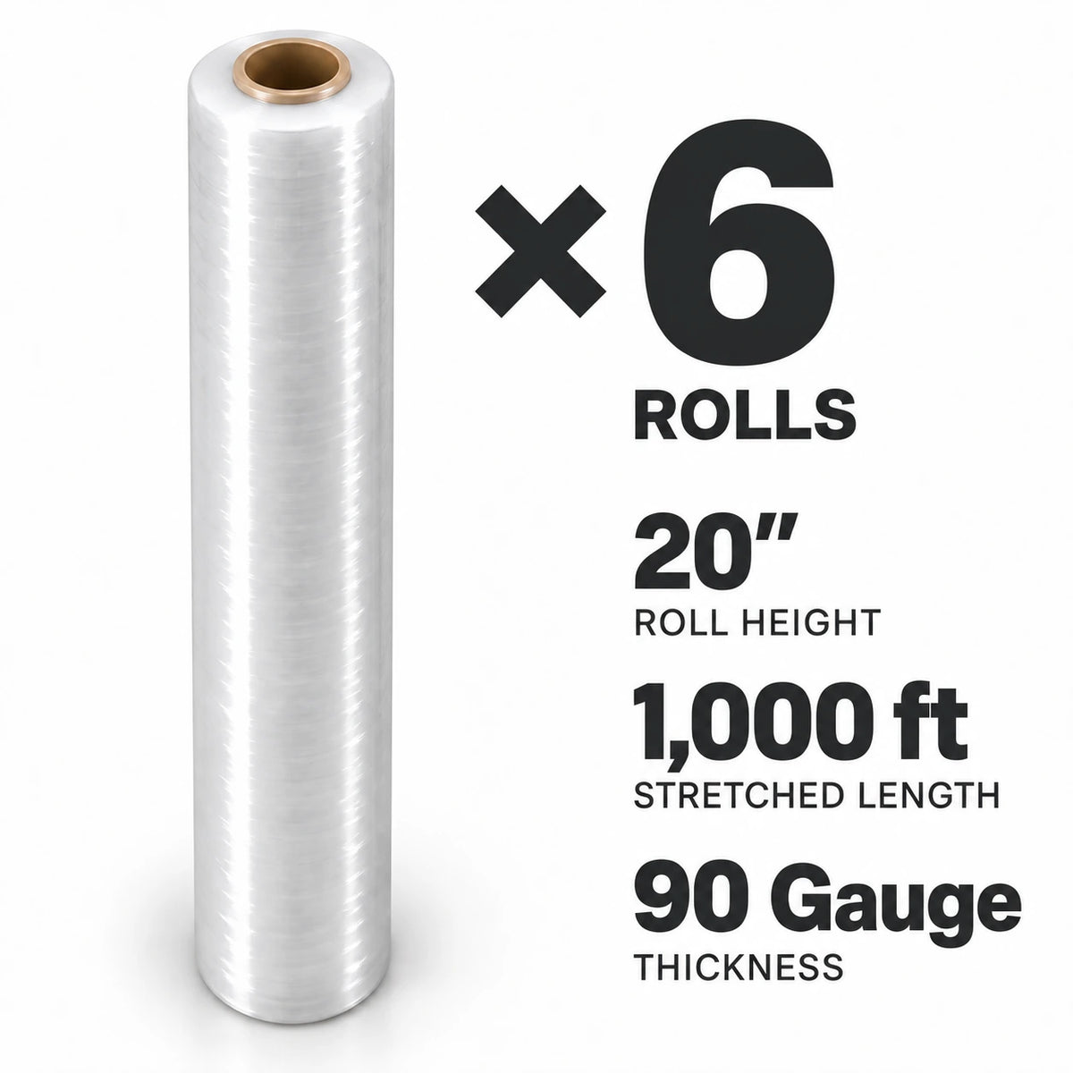 Stretch wrap film 90G | width 20 inch 2.5 kg 1000ft