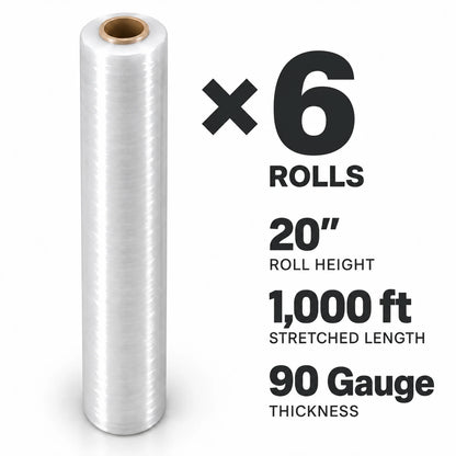 Stretch wrap film 90G | width 20 inch 2.5 kg 1000ft
