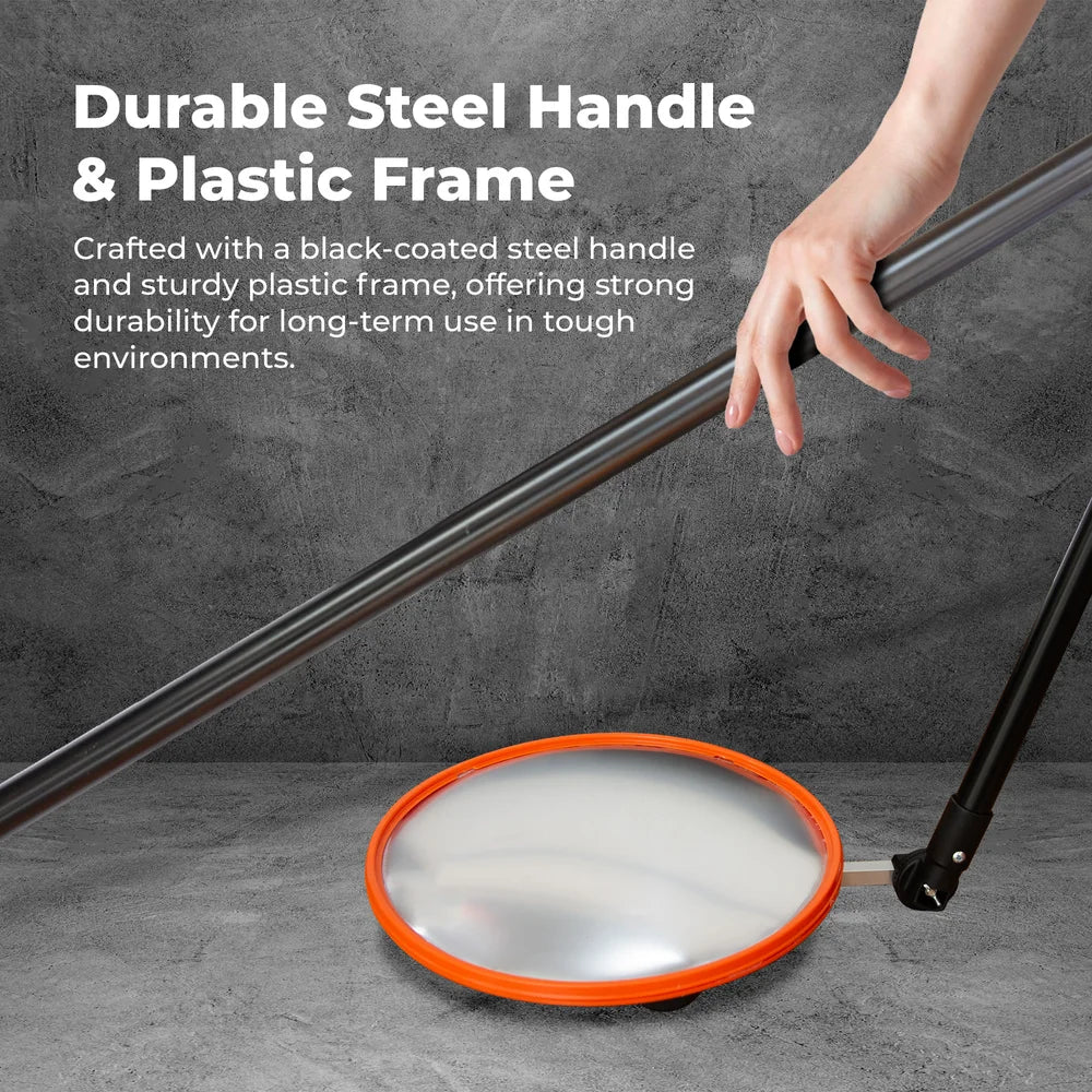 telescopic inspection mirror with torch for hard to reach areas