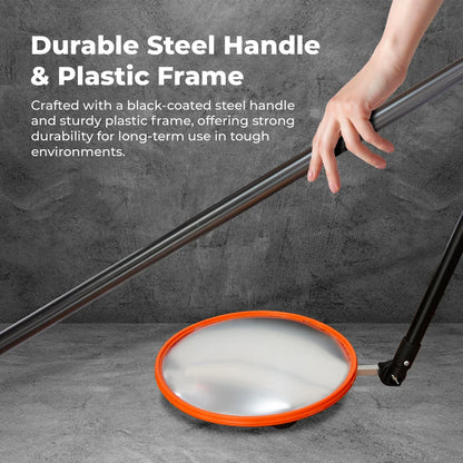 telescopic inspection mirror with torch for hard to reach areas
