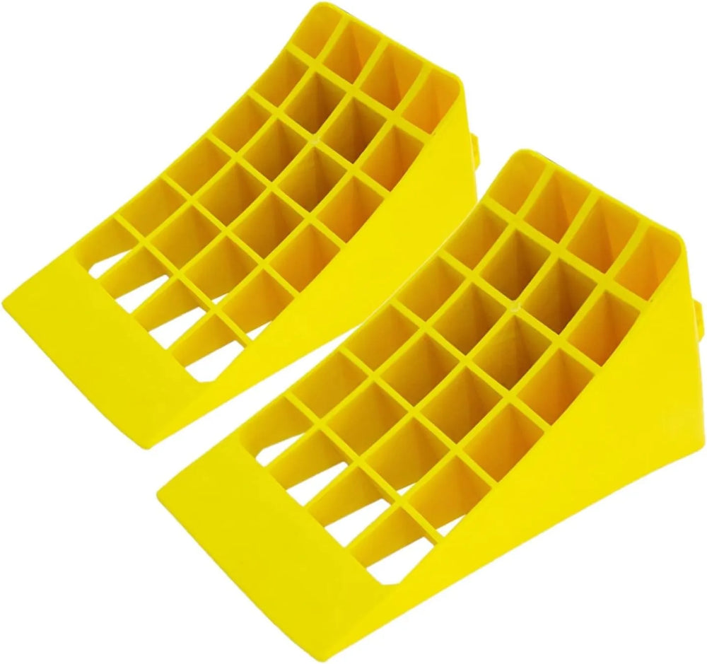Plastic tire locking wheel chock