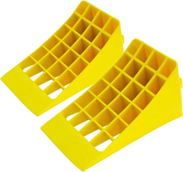 Cale de roue en plastique — CH 12072
— Jaune
 — Ensemble de 2