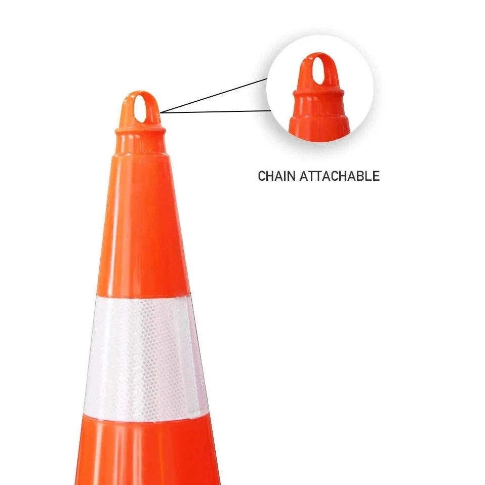 Traffic Cone Reflective Full Soft PVC Chain Attachble 