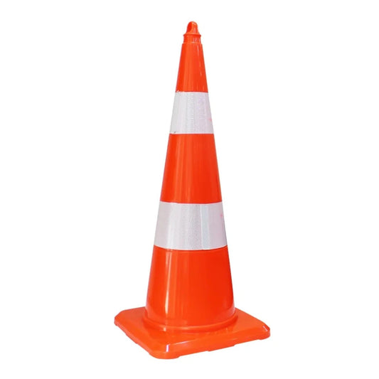 35.4 Inch Traffic Cone for Safety Reflective Full Soft PVC Unbreakable