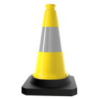 Yellow traffic safety cone