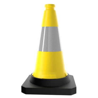 Yellow traffic safety cone