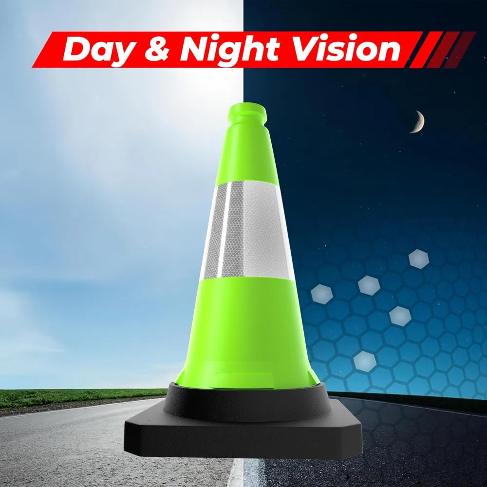 High Visibility Traffic Pylons Green