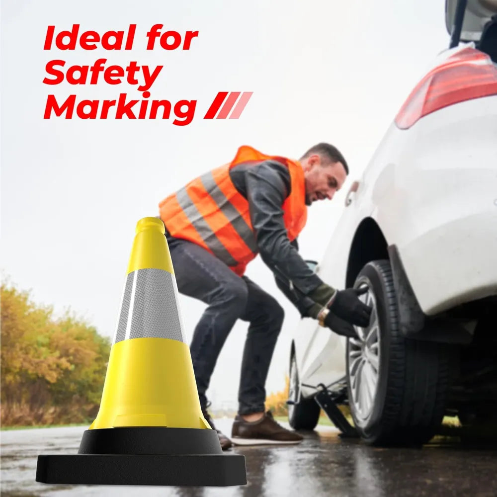 Reflective Traffic Road Cones Yellow