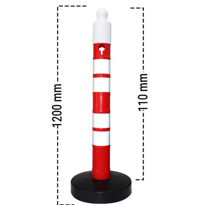 Traffic Safety Reflective Channelizer Post Diamention