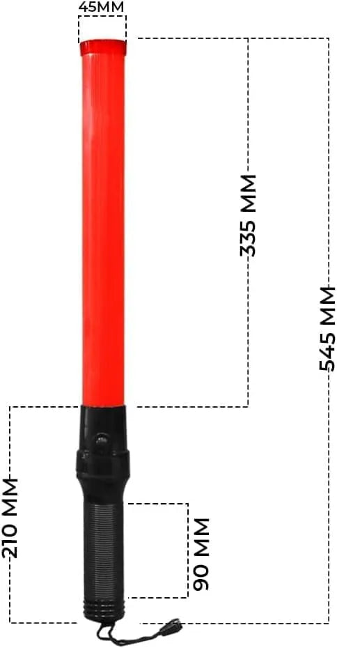 Red High Visibility Safety Baton