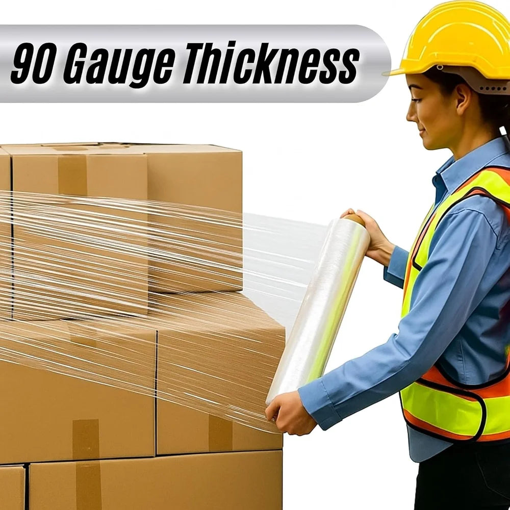 transparent stretch wrap roll for pallet and carton wrapping