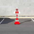 No Parking Traffic Cones Sign
