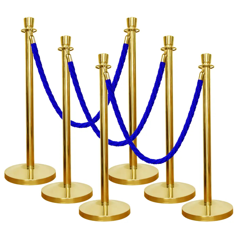 6 crowd control stanchions