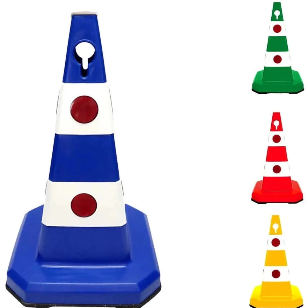 Unbreakable Reflective blue traffic cone
