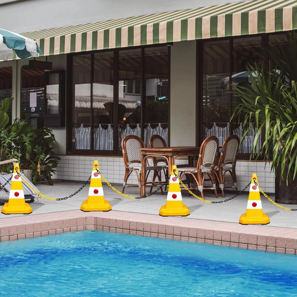 traffic safety cones.