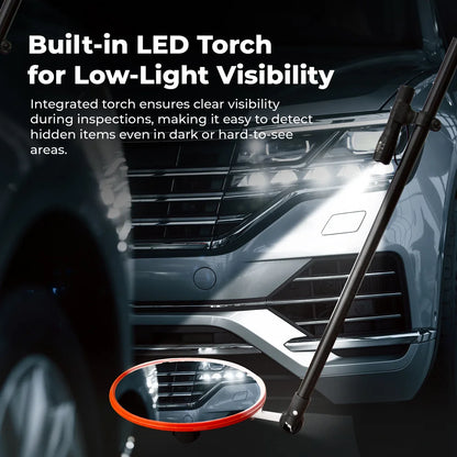 under vehicle search mirror with torch for security and surveillance