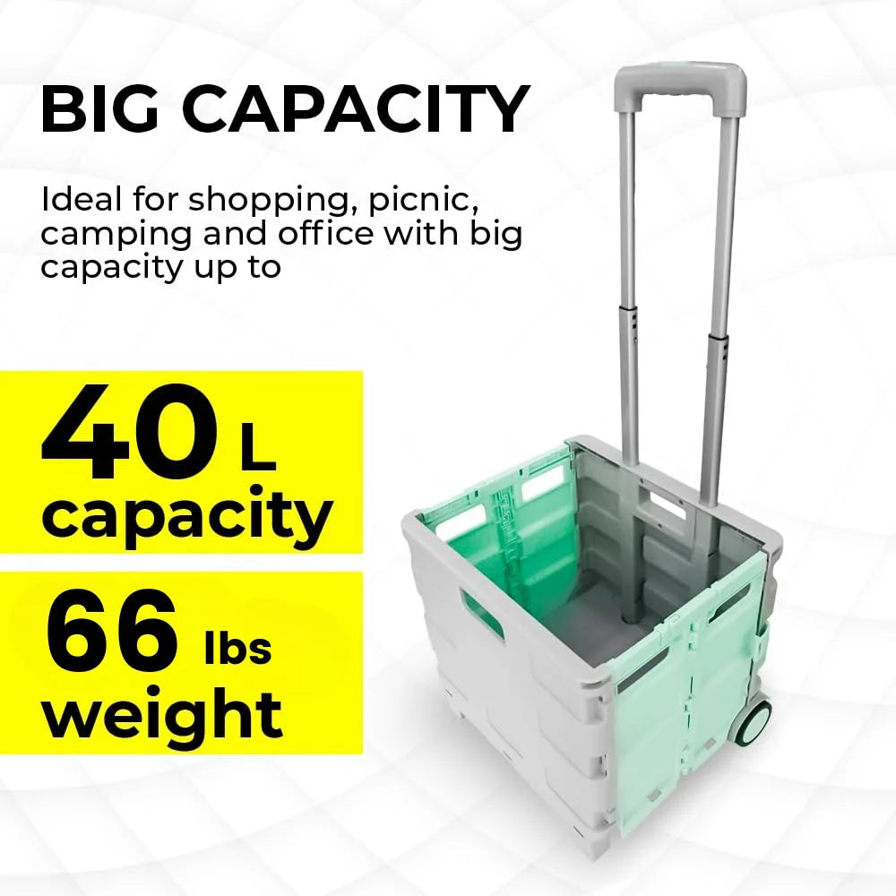 utility cart mint green with wheels