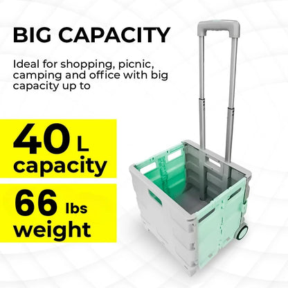 utility cart mint green with wheels