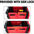 red and black utility shopping trolley cart for easy transport