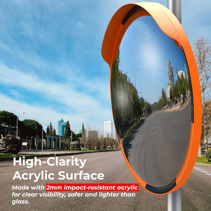 premium convex mirror for warehouse traffic and visibility safety