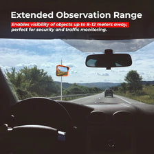 rectangular convex mirror for warehouse traffic and safety use