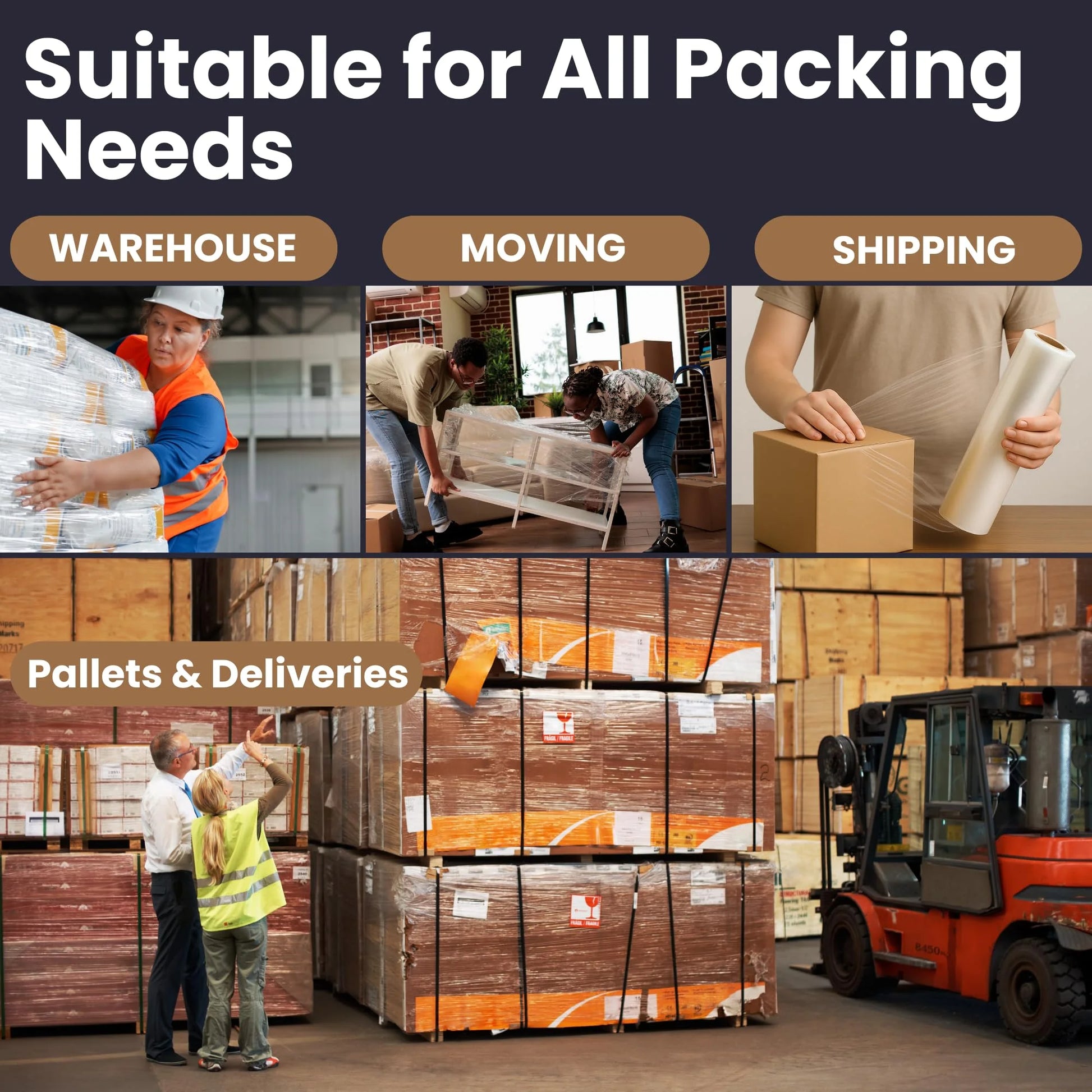 clear stretch film roll for warehouse and logistics applications