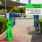 Portable Double Side Warning Sign Green