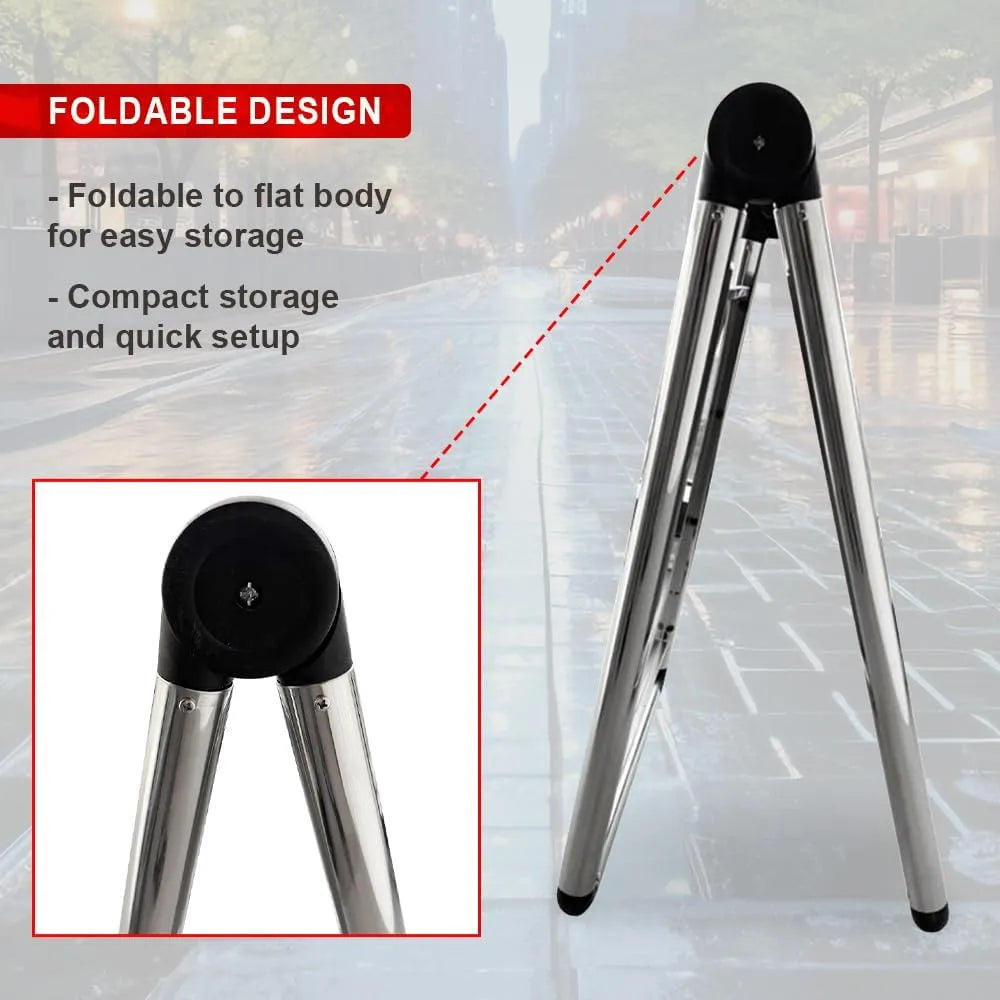 Foldable Double Side Caution Warning Sign