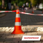 waterproof warning tape red