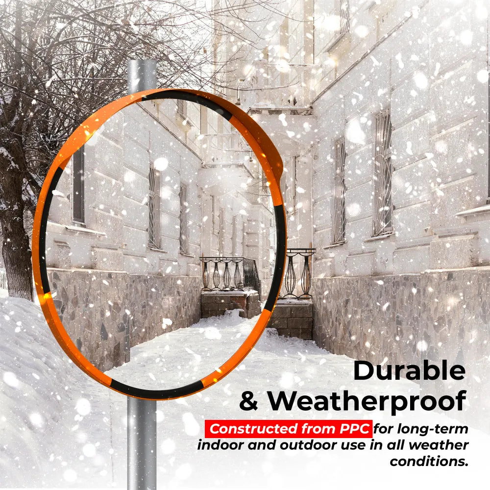 Weatherproof security mirror
