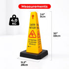 Caution Wet Floor Cone with Rubber Base