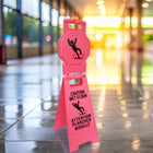 Weather Resistant Wet Floor Sign Pink