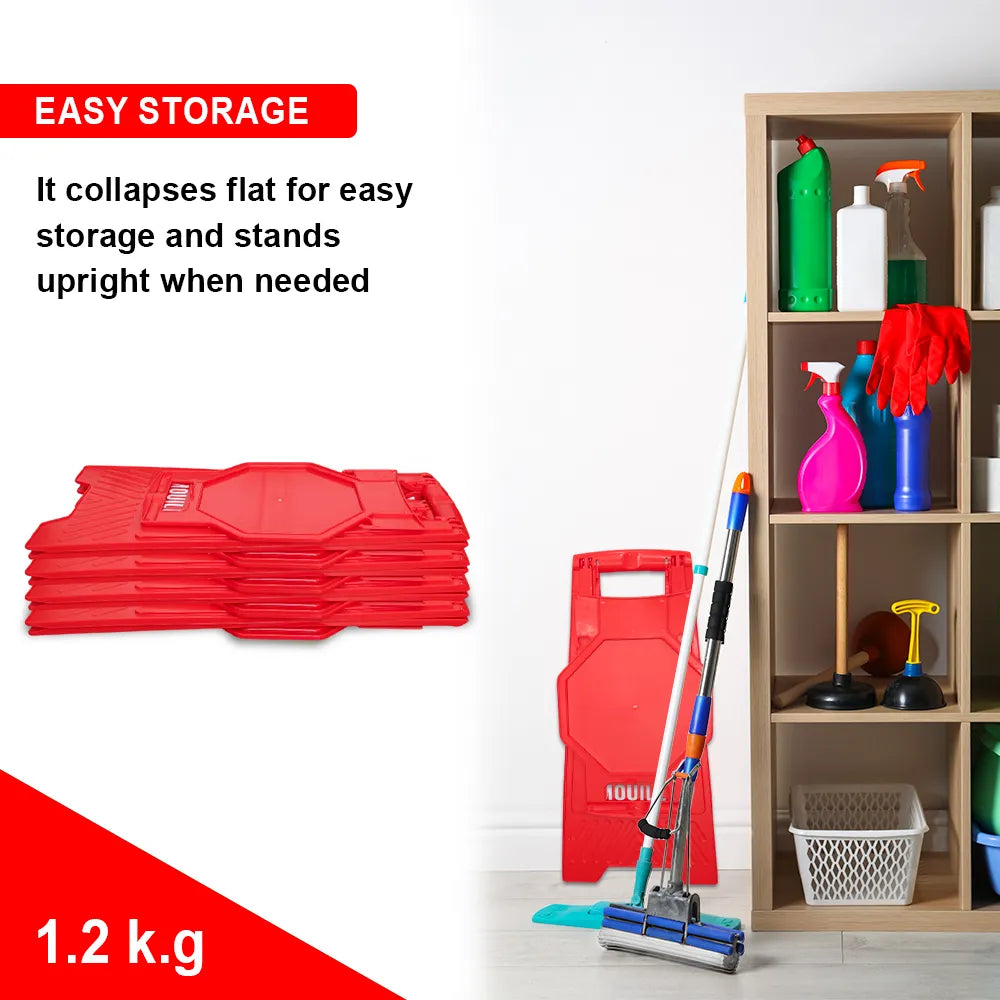 Foldable Wet Floor Sign Red