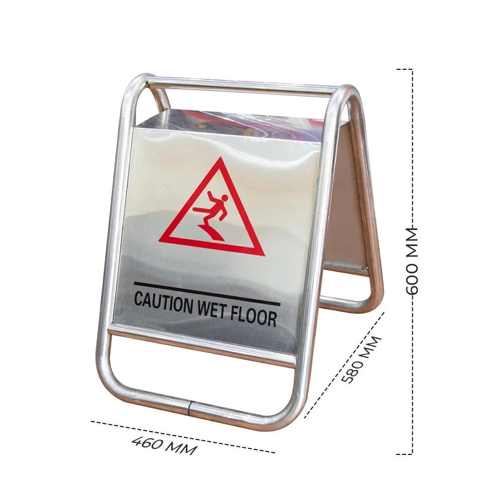 Stainless Steel Wet Floor Sign