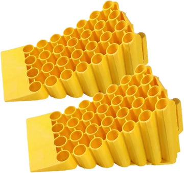 Cale de roue en plastique — CH 12074
— Jaune
 — Ensemble de 2