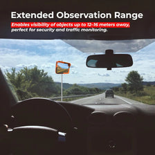 large rectangular wide angle convex mirror for safety use