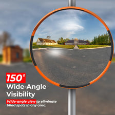 Convex mirror with 150-degree wide-angle