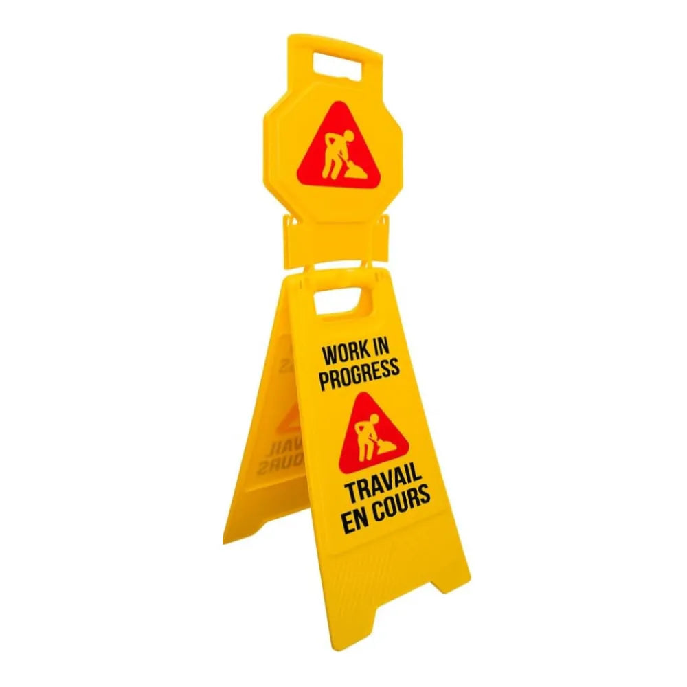 Freestanding Work in Progress Sign