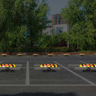 X shaped high visibility parking lock