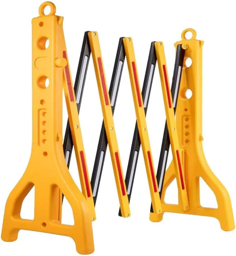 Road safety plastic expandable barricade
