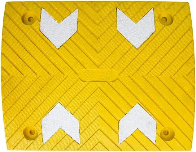 6CM Rubber Speed Ramp - Yellow | Reflective Speed Ramp for Road Safety