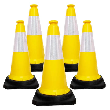 Standard Traffic Cone – Yellow – Set of 5 – 30″