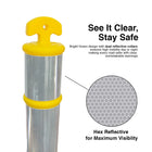 Traffic post with reflective collars
